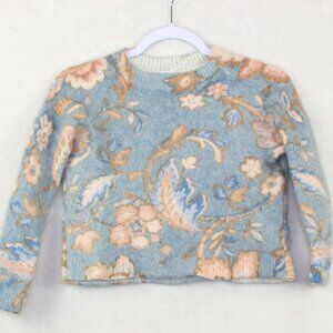 La Maille Sezane Paris Wool/Mohair Cropped Sweater Womens Small